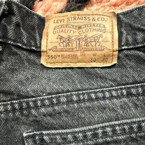 Vintage 1990s Levi's 550 Student Fit Black Jeans - Marked 30/30